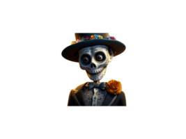 día de el muerto 3d dibujos animados personaje png