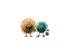 bacterieën, bacteriën, 3d tekenfilm tekens png