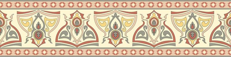 Seamless pattern, abstract, floral, tribal, ethnic. For printed fabric, wrapping, wallpaper vector