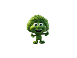 3d cartone animato personaggio verde albero png