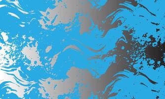 abstract blue and silver paint splatter background vector