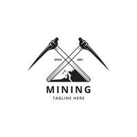 mining logo template design vector