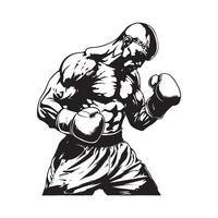 Boxing Image Design. Illustration of a boxing on white background vector