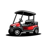 eléctrico vehículo golf carro ilustración color vector