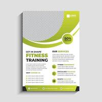 Fitness Gym flyer template design vector