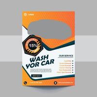 Car Wash Flyer, Car Cleaning Service template, a4 car wash service flyer, automobile wash service leaflet design, Car Wash Business Promotion Poster vector