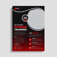 Fitness Gym flyer template design vector