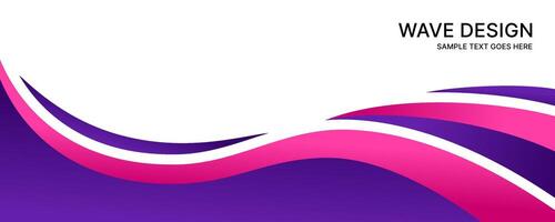 Abstract neon wave banner background vector