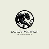 black panther logo template design element vector