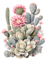 il bellezza di cactus natura su un' trasparente sfondo png