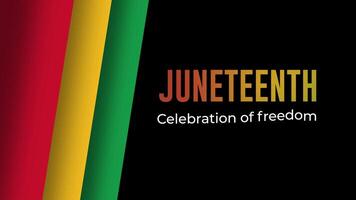 Juneteenth Independence Day animated text. Freedom or Emancipation day. video