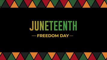 19. Juni Unabhängigkeit Tag animiert Text. Freiheit oder Emanzipation Tag. video
