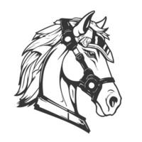 horse head line art vector