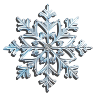 Generated AI Symmetrical white snowflake isolated on transparent background png