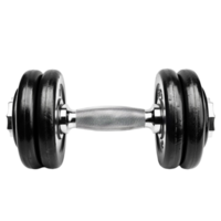 Generated AI Isolated dumbbell concept fitness equipment for gym workout isolated on transparent background png