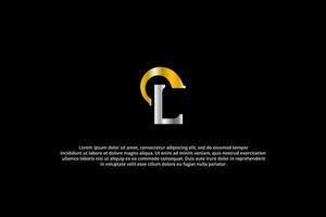 letter c and l lux with black background logo vector