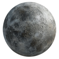 generado ai Luna .negro y gris lleno Luna aislado en transparente antecedentes png