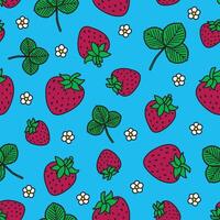 background with strawberries vector