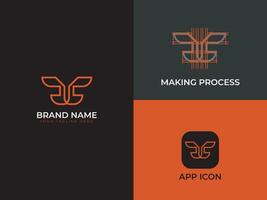 Professional brand and business logo design vector