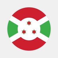 National Flag of Burundi. Burundi Flag. Burundi Round flag. vector