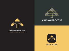 Professional and modern business logo design vector