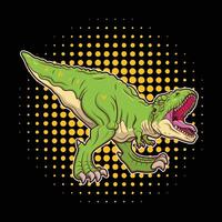 tyrannosaurus rex illustration for t shirt design vector