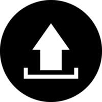 Download icon upload circle symbol. Save button file flat for web illustration design vector