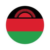 nacional bandera de malaui malawi bandera. malawi redondo bandera. vector