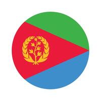 nacional bandera de eritrea eritrea bandera. eritrea redondo bandera. vector