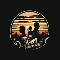 A man with her child father's day t-shirt design vector