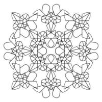 Ornament in black color from geometric figures of butterflies in combinatorics style on a white background vector