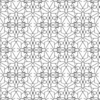 Seamless black pattern of geometric butterflies in combinatorics style on a white background vector