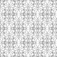 Seamless black pattern of geometric butterflies in combinatorics style on a white background vector