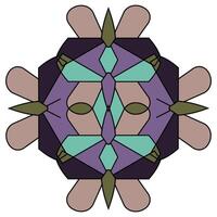 Ornament of geometric figures of butterflies in combinatorics style on a white background vector