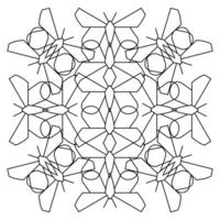 Ornament in black color from geometric figures of butterflies in combinatorics style on a white background vector