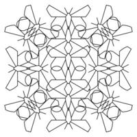 Ornament in black color from geometric figures of butterflies in combinatorics style on a white background vector