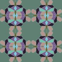 Seamless pattern, ornament of geometric figures of butterflies in combinatorics style on a green background vector