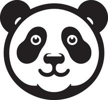 Cute Giant Panda cartoon head illustration. vector