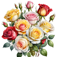 The natural beauty of roses on a transparent background png