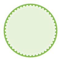 Classic Light Green Circle Border Frame with Lace Edges Decoration Blank Sticker Label Background vector