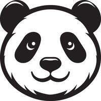 Cute Giant Panda head illustration. vector