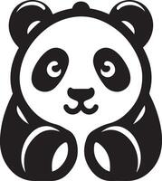 gigante panda dibujos animados ilustración. vector
