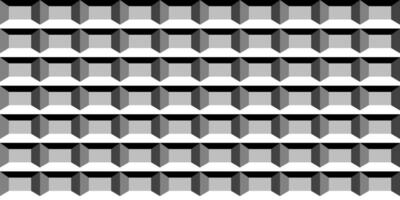 sin costura geométrico modelo. monocromo cuadrícula pared repetible antecedentes. decorativo 3d negro y blanco y gris textura vector