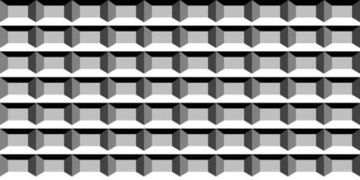 seamless geometric pattern. Monochrome grid wall repeatable background. Decorative 3d black and white and gray texture vector