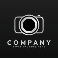 Minimal camera photo or photography logo vector