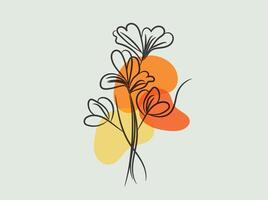 hand drawn floral decorative elements vector