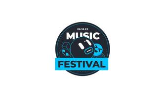 music festival illustration logo design vector