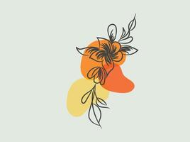 hand drawn floral decorative elements vector