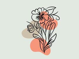 Printhand drawn floral decorative elements vector