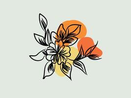 hand drawn floral decorative elements vector